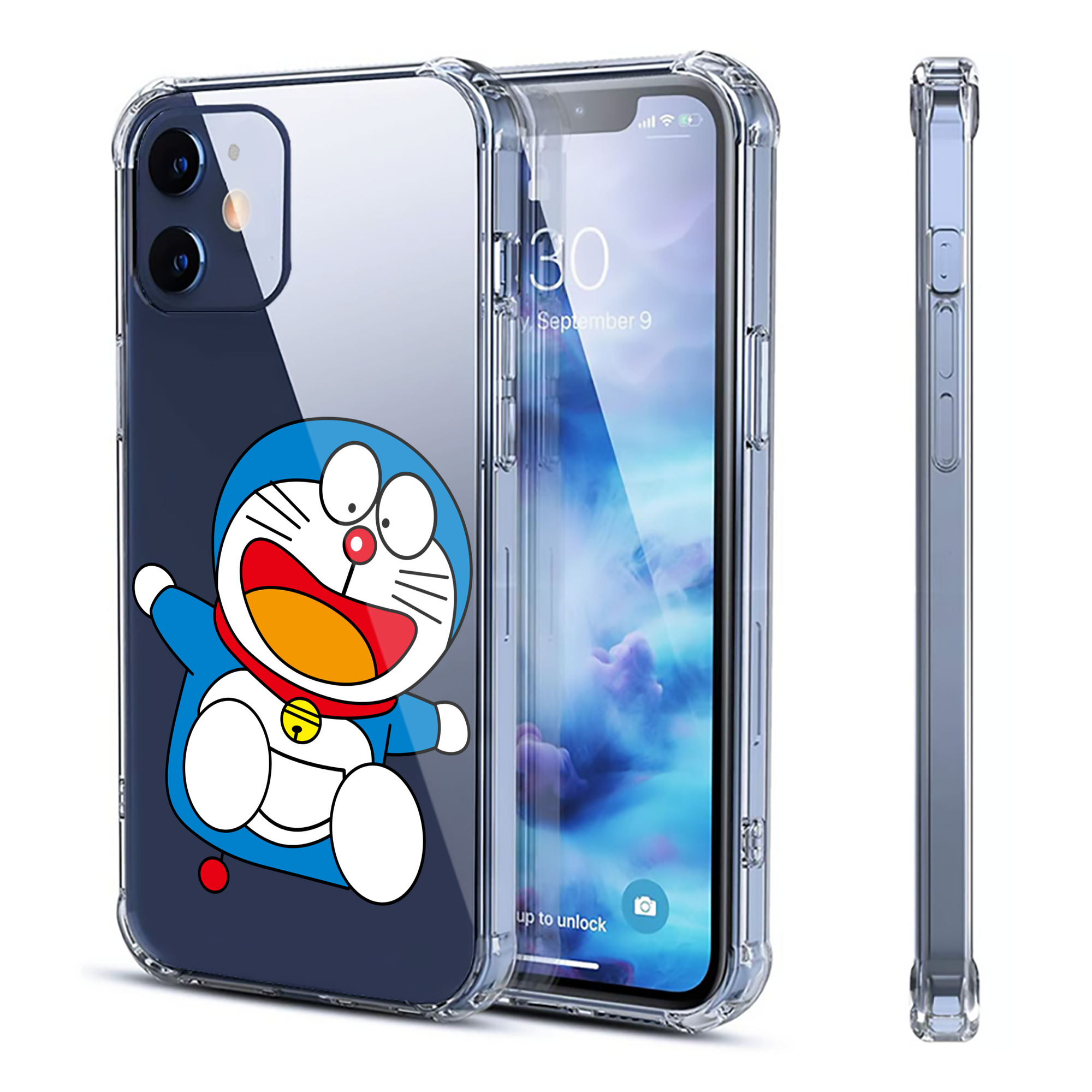 （画像用） ドラえもん Doraemon 【iPhone 12シリーズ対応】透明スマホケース（クリアソフトケース）
